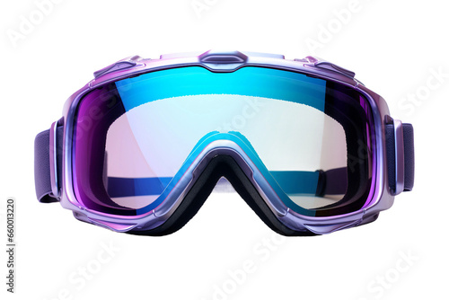 Ski Goggles on White Background Generative AI