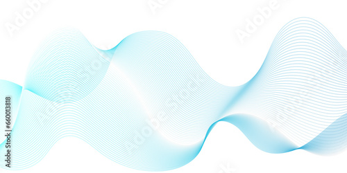 Abstract blue flowing wave lines futuristic technology background. Modern glowing moving lines design. Modern blue moving lines design element. Futuristic technology concept. Vector illustration.