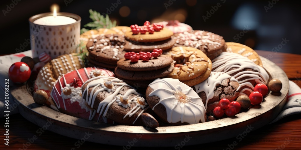 Christmas Confections: A Tempting Display of Cookies and Treats, Prepared for Sharing and Celebration.