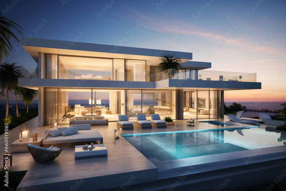 Contemporary Masterpiece: Captivating View of a Modern Villa, Expanding the Boundaries of Luxury Living with its Open-Concept Layouts Contemporary Masterpiece: Captivating View of a Modern Villa, Expanding the Boundaries of Luxury Living with its Open-Concept Layouts