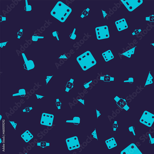 Set Sports nutrition proteine, Salt, Bathroom scales and Smart watch with heart on seamless pattern. Vector