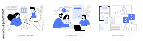 Bank services for business isolated cartoon vector illustrations se © Visual Generation