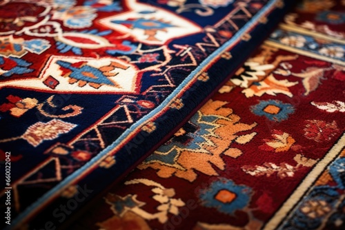 intricate patterns of a handcrafted oriental rug