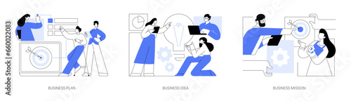 Business development isolated cartoon vector illustrations se