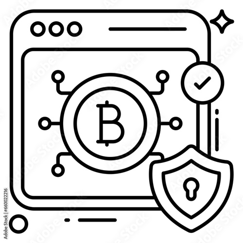 Perfect design icon of bitcoin security