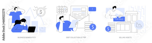 Business liquidation isolated cartoon vector illustrations se