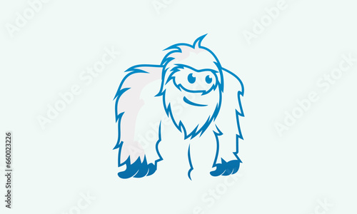 illustration for yeti or arctic logo