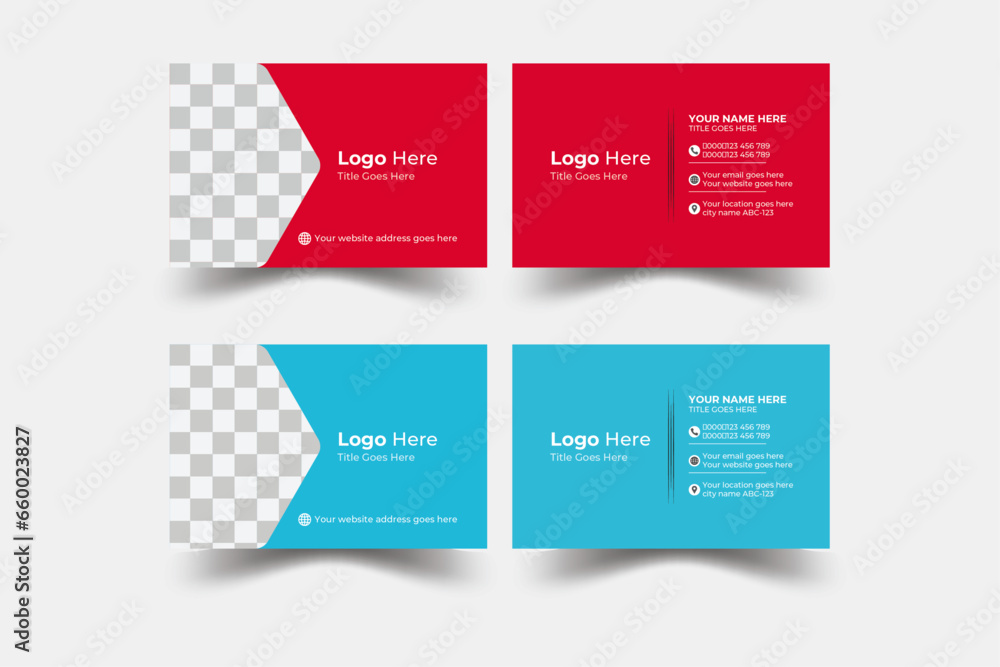 modern business card design . double sided business card design template . red business card inspiration Simple and Clean Abstract simple creative modern and clean professional business card template 
