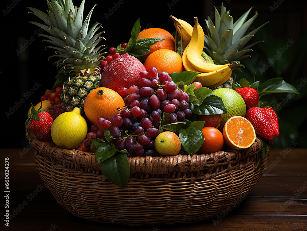 fruit basket on black background,Fruitful Abundance: A Basket of Assorted Delights,fruit basket with fruits,fruits and vegetables fruit basket on black background,Fruitful Abundance: A Basket of Assorted Delights,fruit basket with fruits,fruits and vegetables