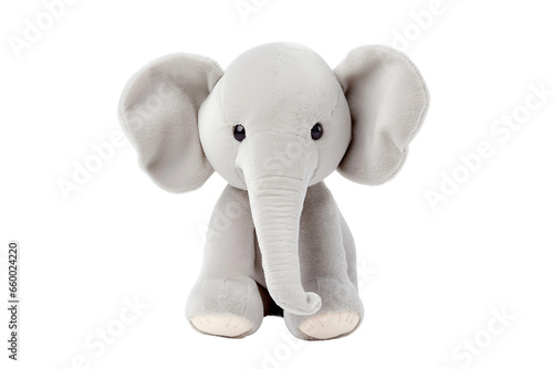 Toy Elephant on a White Background Generative AI