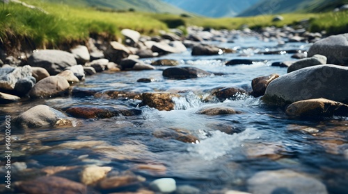Close up of a River in the Mountains. Beautiful natural Background
