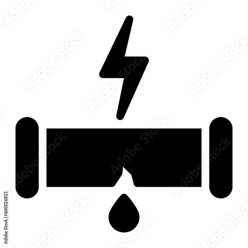 flood sensor glyph icon