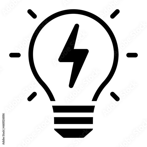 lighbulb glyph icon