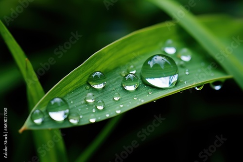 close-up of water drops on grass