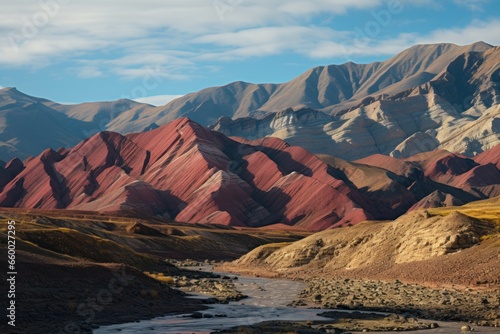 dramatic mountain landscape, el hornacal, jujuy,