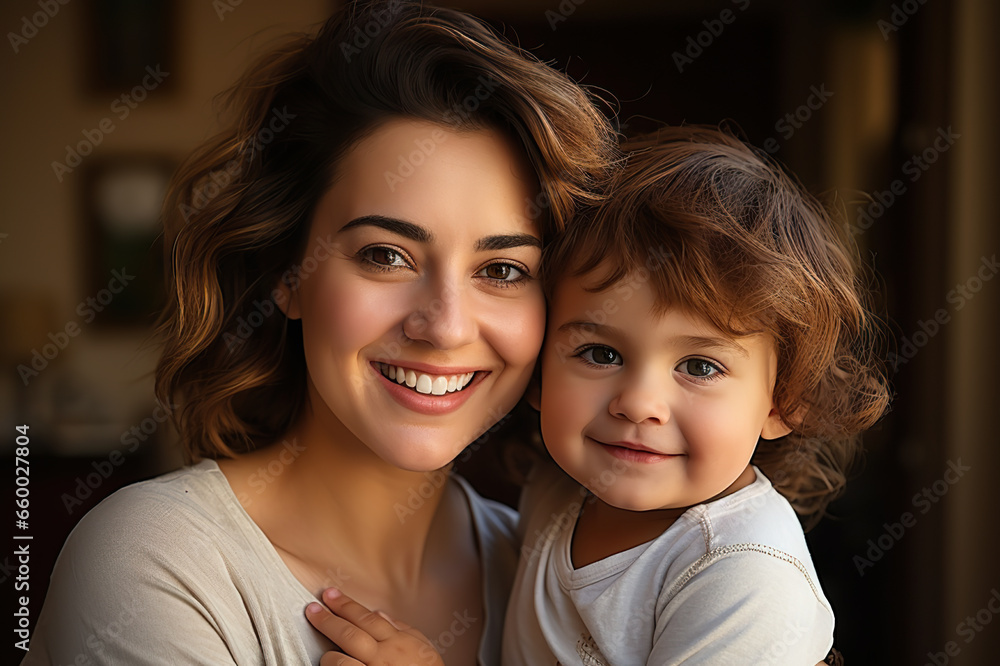 Joyful Mother-Son Bond Genuine Smiles and Warmth in a Loving Family Moment. created with Generative AI Joyful Mother-Son Bond Genuine Smiles and Warmth in a Loving Family Moment. created with Generative AI