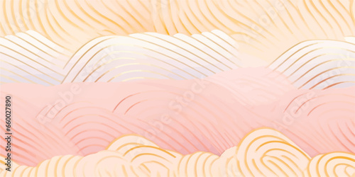 Luxury gold Candy pastel background, pink blue orange turquoise seamless pattern geometric line circle wave abstract design vector. Christmas background