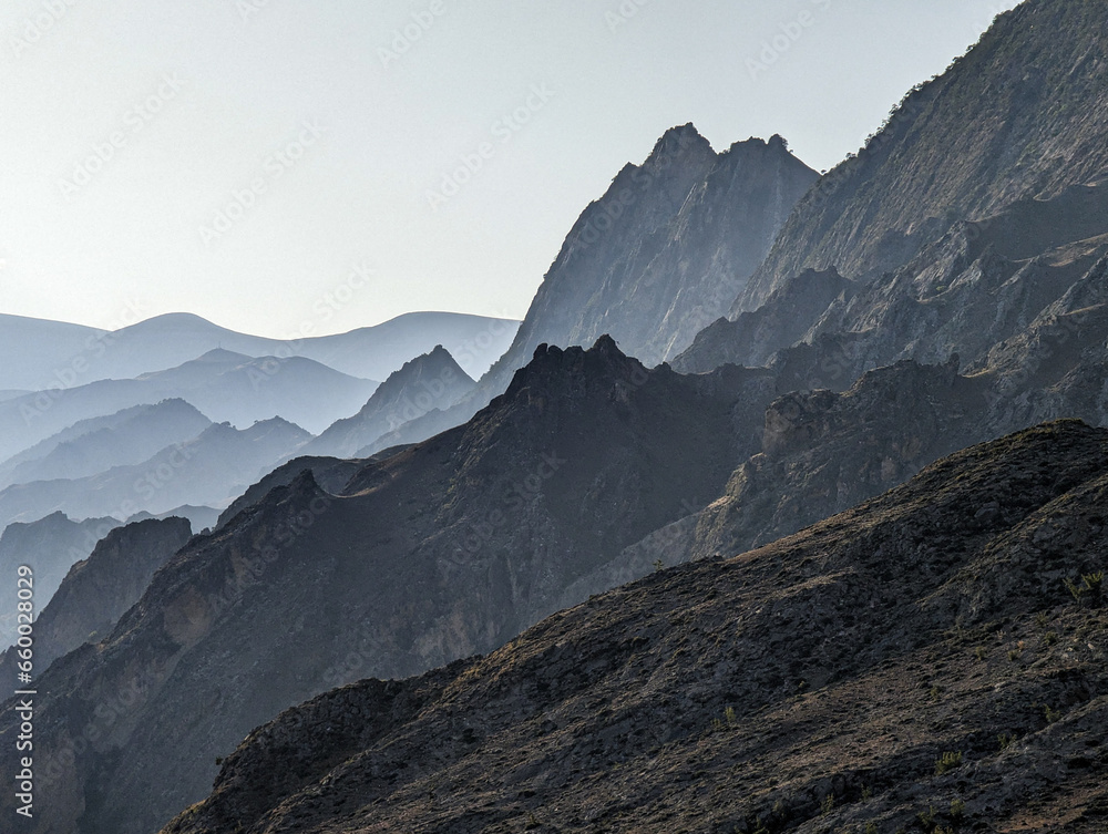 Fototapeta premium Mountain Dagestan, Sulak canyon, hiking