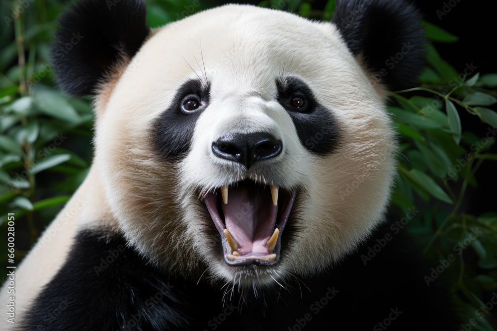 Fototapeta premium panda tongue