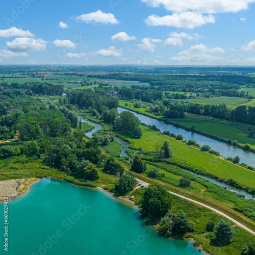 Ausblick auf die Donau und das Donauried zwischen Tapfheim und Donauwörth