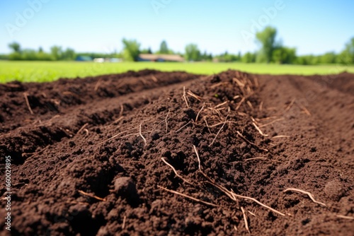 earthworm castings used as a soil amendment