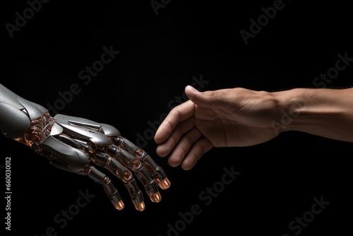 Handshake Between Human Hand and Robot Hand