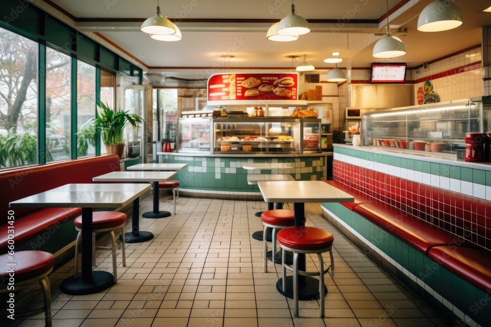 Close up of a classic american diner