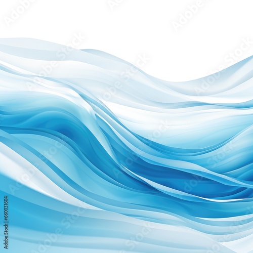 abstract blue wave background - generative ai
