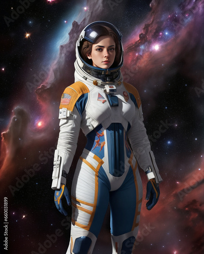 female astronaut in space © achyutanand