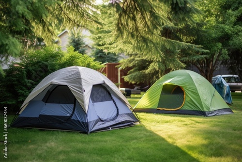 backyard tents for a weekend of camping in nature