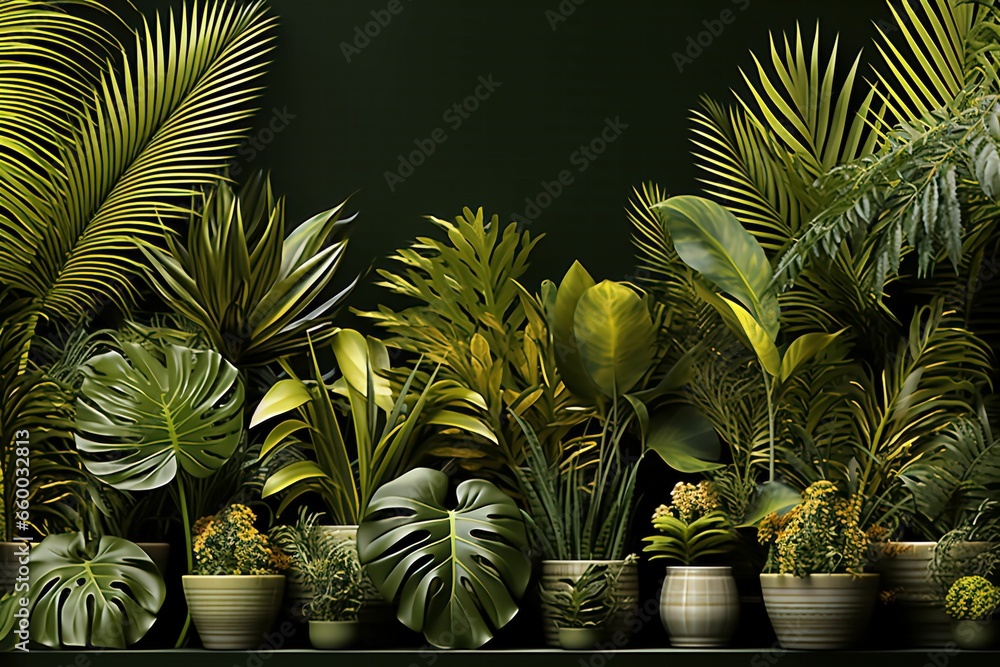 Arrère plan de plantes tropicale pour shooting photo, background pour