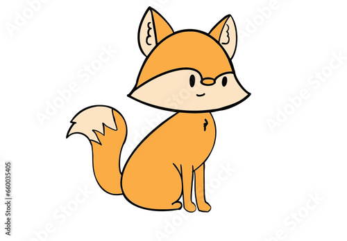 Yellow fox cartoon