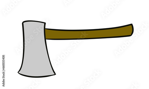 axe on a white background