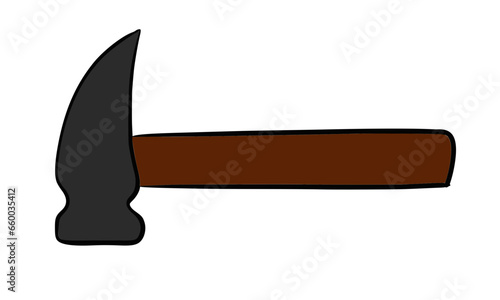 hammer on white