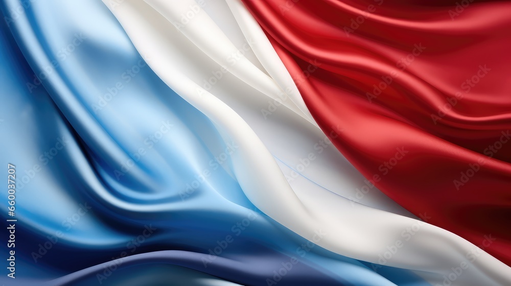 Blue, Red, White silk background - generative ai Blue, Red, White silk background - generative ai