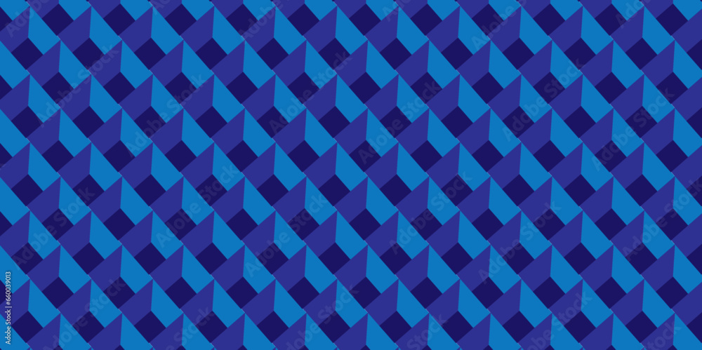 Abstract Blue cube triangle geometric square diamond tile background. Seamless blockchain technology pattern. Vector illustration pattern with blocks. Abstract geometric design print of cubes pattern. Abstract Blue cube triangle geometric square diamond tile background. Seamless blockchain technology pattern. Vector illustration pattern with blocks. Abstract geometric design print of cubes pattern.