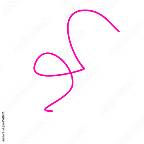 Pink Thread Line Vector 