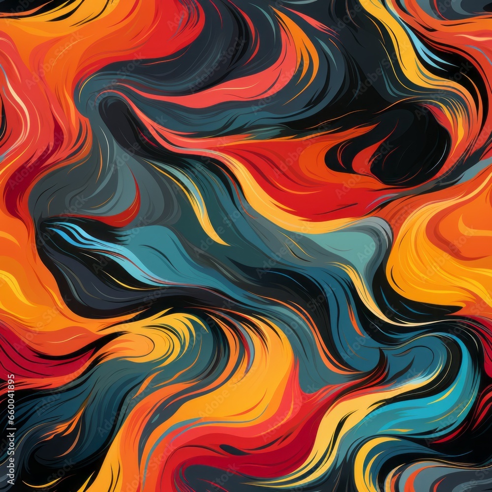 Obraz premium vibrant multicolored graphic seamless pattern