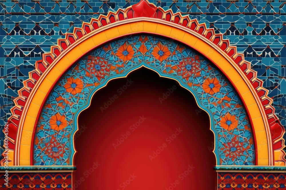 Obraz premium Moorish Arch Wall Background