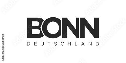 Bonn Deutschland, modern and creative vector illustration design featuring the city of Germany 