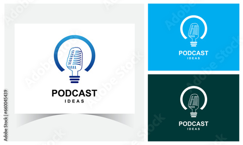 Podcast Idea Logo Design Template.