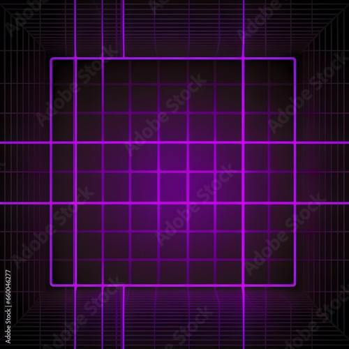 a compur generated grid comprised of purple neon lines 
