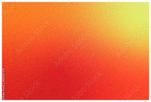 Red orange yellow color gradient background. Noise grain trendy texture. Vector illustration