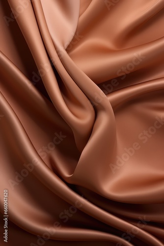 Brown silk background - generative ai