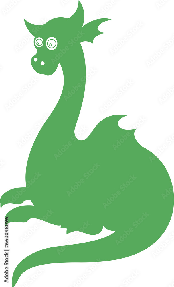 Naklejka premium Dragon green for decoration and design.