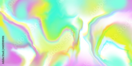 Abstract trendy holographic background. Texture in pale violet  pink and mint colors.