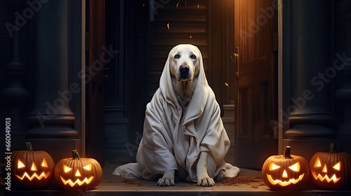 Ghostly dog guarding home e...