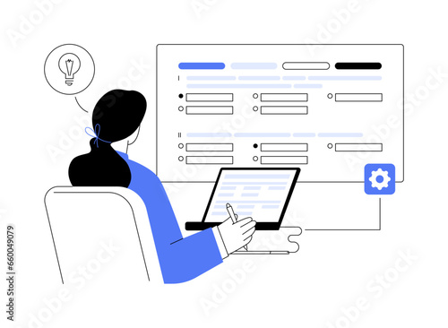 Create test abstract concept vector illustration.
