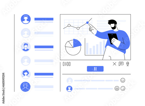 Dynamic presentation abstract concept vector illustration.