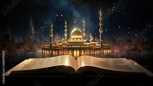Light in a mosque illuminat...
